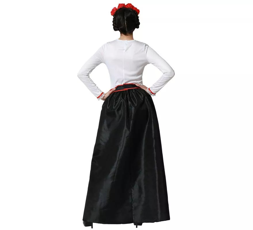 Translation missing: fr.Disfraz de Esqueleto Mejicano Catrina Rosas para mujer