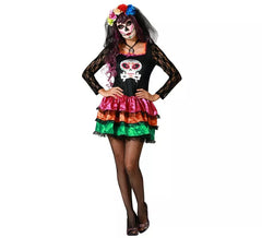 Déguisement squelette mexicain femme