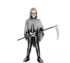 Costume de squelette sombre avec capuche pour garçon