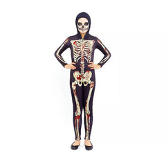 Costume de squelette sanglant pour enfants et adolescents