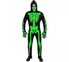 Costume de squelette vert pour homme