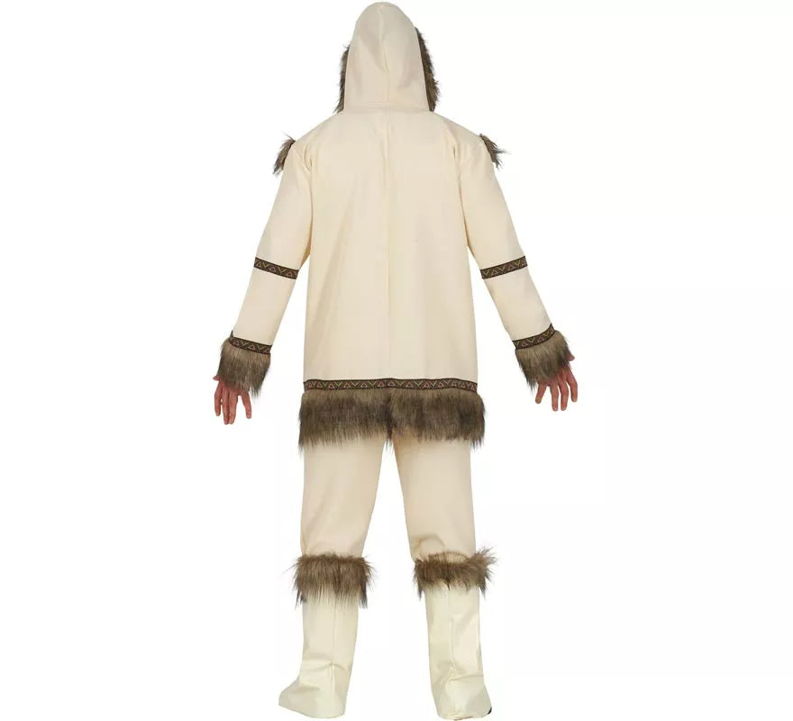 Translation missing: es.Disfraz de Esquimal Blanco para hombre
