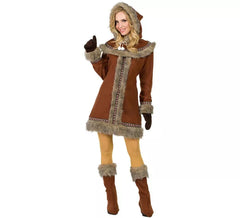 Déguisement esquimau marron femme