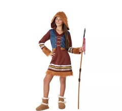 costume Eskimo brun et bleu pour les filles