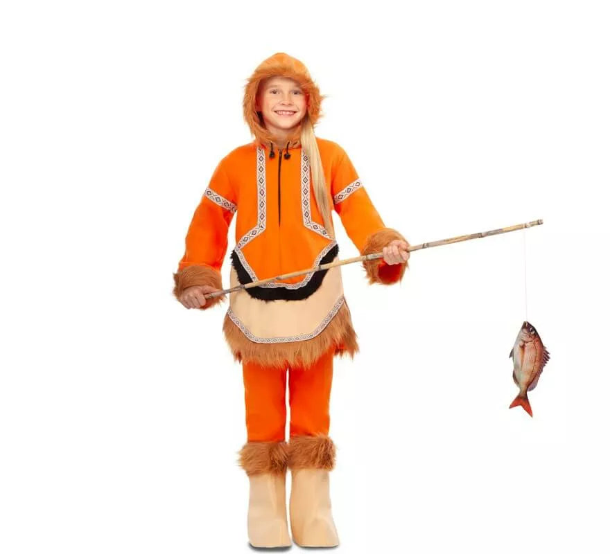Disfraz de Esquimal Naranja para niña