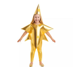 Déguisement étoile de Noël dorée enfant
