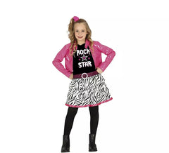 Déguisement Rock Star rose fille