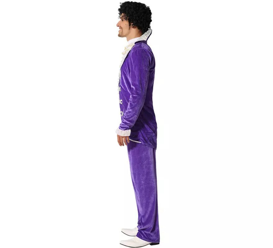 Translation missing: fr.Disfraz de Estrella Rock Morado para hombre