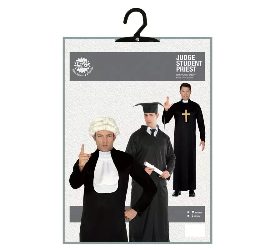 Translation missing: fr.Disfraz de Estudiante, Cura y Juez 3 en 1 para hombre