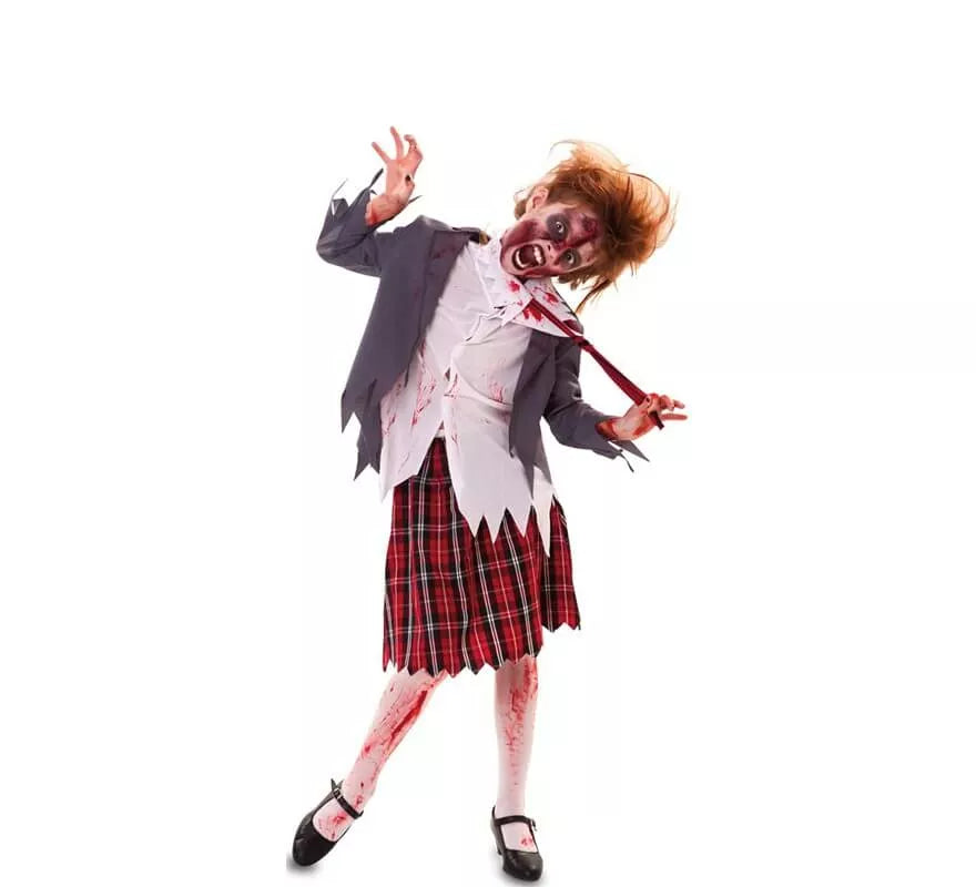 Translation missing: fr.Disfraz de Estudiante Zombie para niña