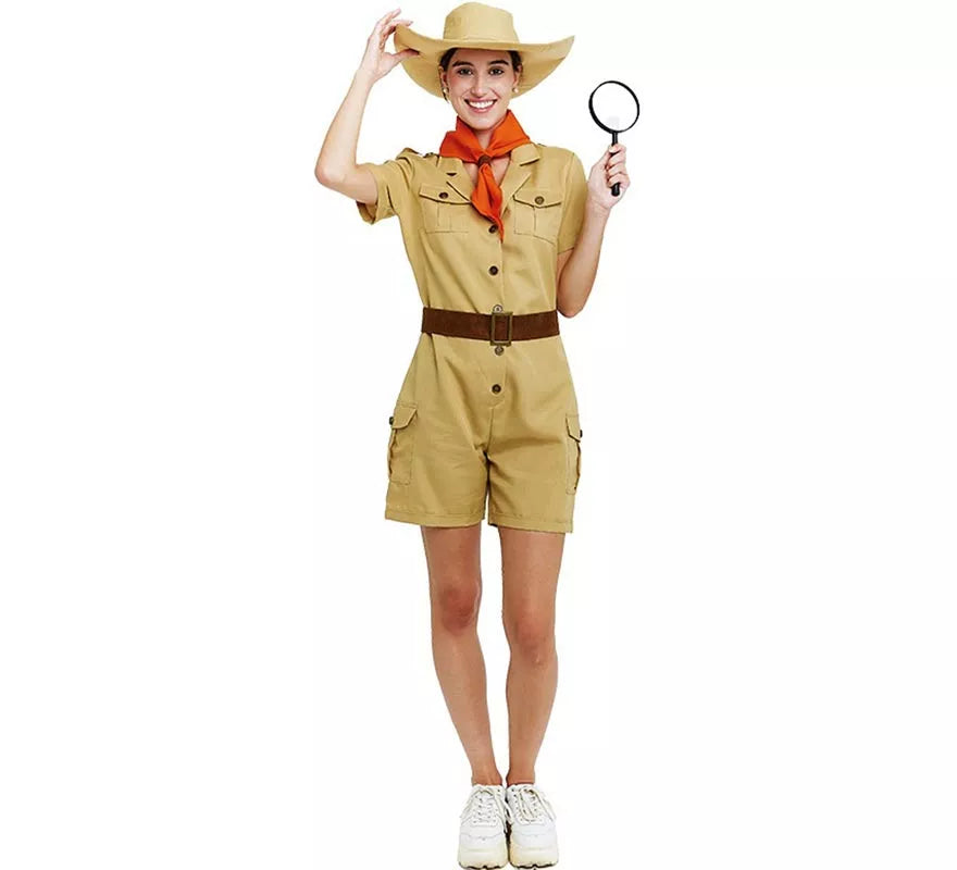 Translation missing: fr.Disfraz de Exploradora clásica con cinturón para mujer