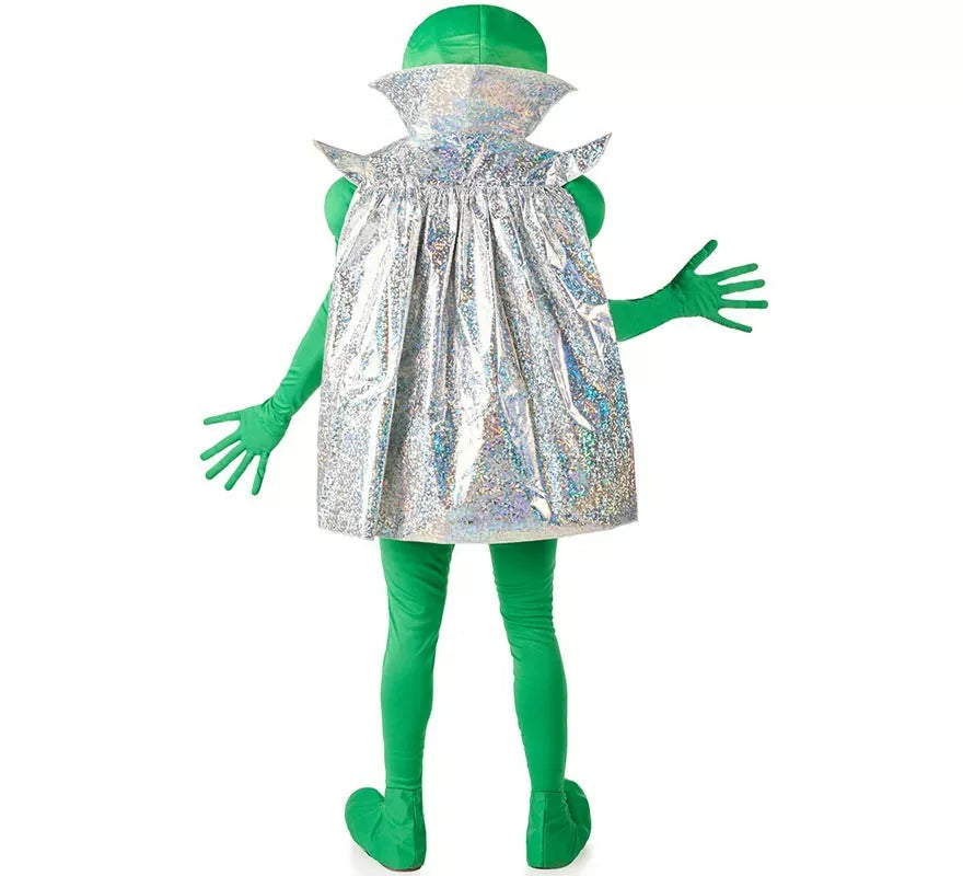 Translation missing: fr.Disfraz de Extraterrestre verde con capa dorada para hombre