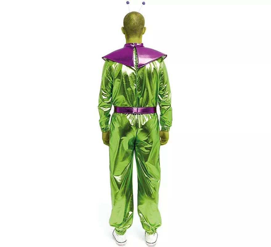 Translation missing: fr.Disfraz de Extraterrestre verde y morado para hombre