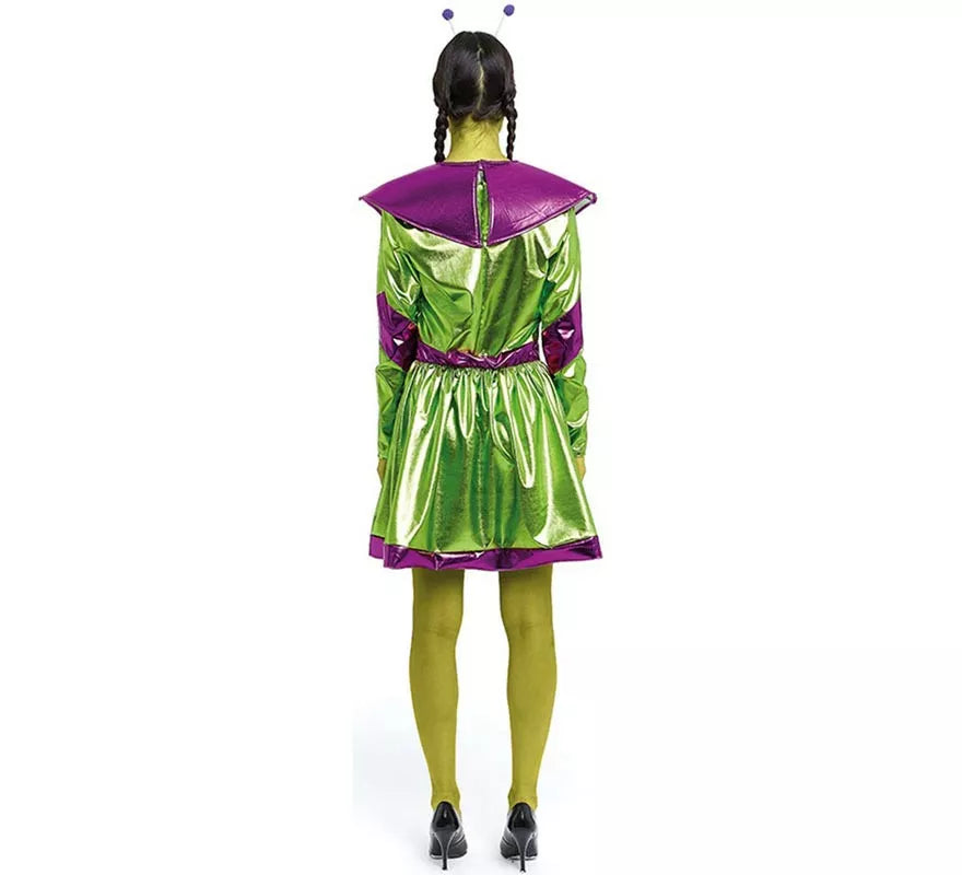 Translation missing: fr.Disfraz de Extraterrestre verde y morado para mujer
