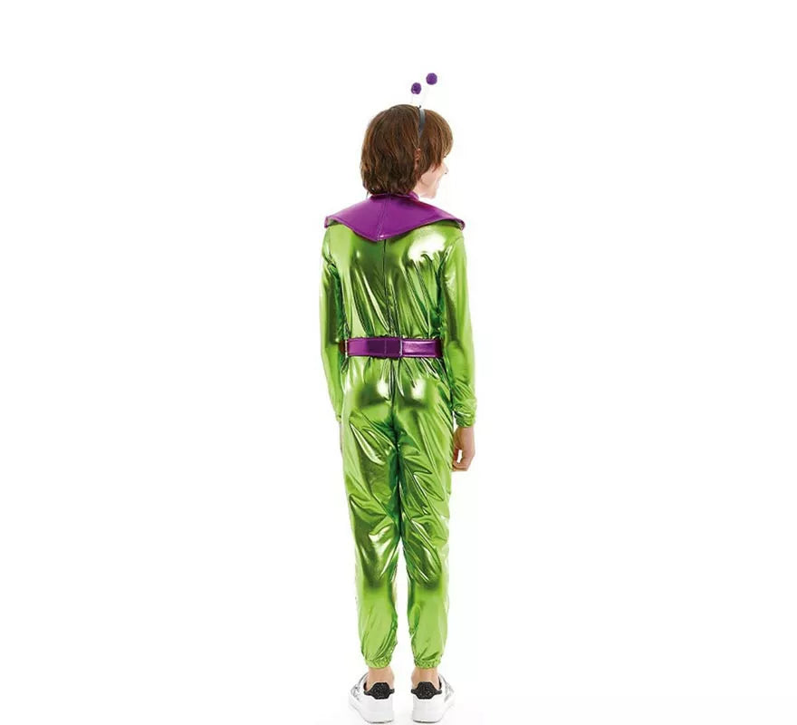 Translation missing: fr.Disfraz de Extraterrestre verde y morado para niño