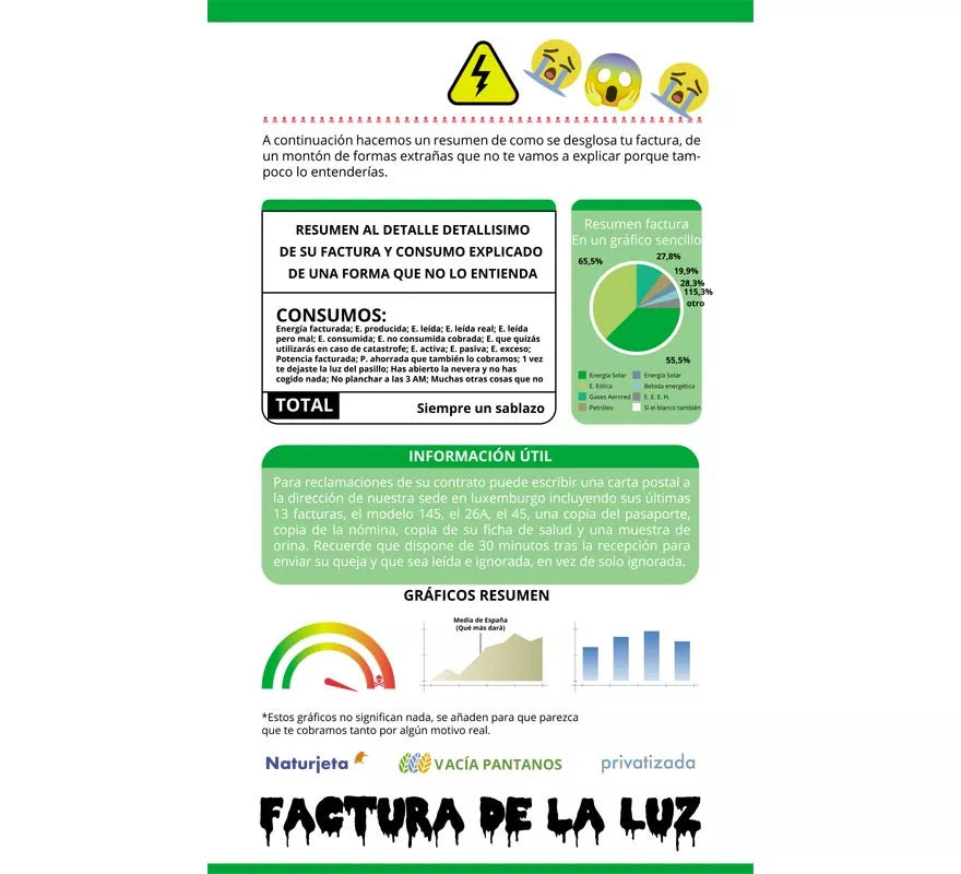 Translation missing: fr.Disfraz de Factura de la Luz para adultos
