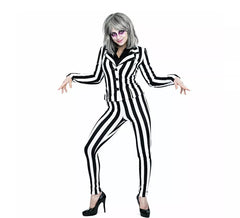 Costume de fantôme rayé pour femme
