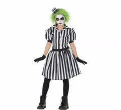 Déguisement de fantôme rayé pour fille