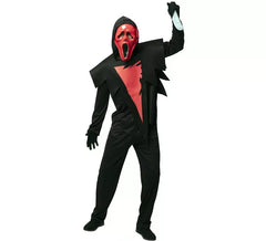 Costume de fantôme tueur rouge avec masque pour homme