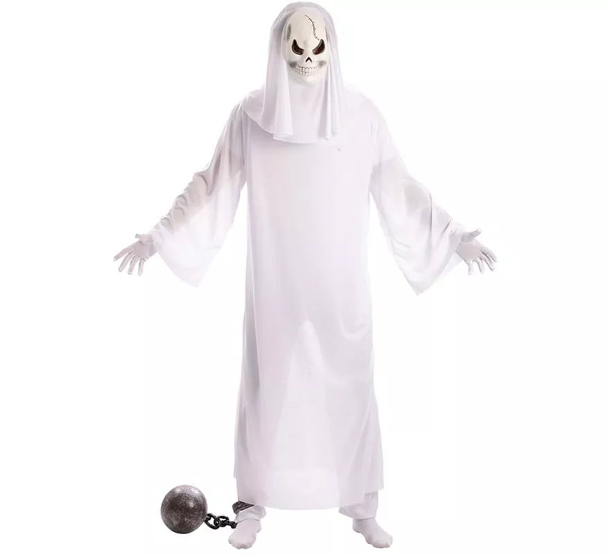 Translation missing: fr.Disfraz de Fantasma blanco con Máscara para hombre
