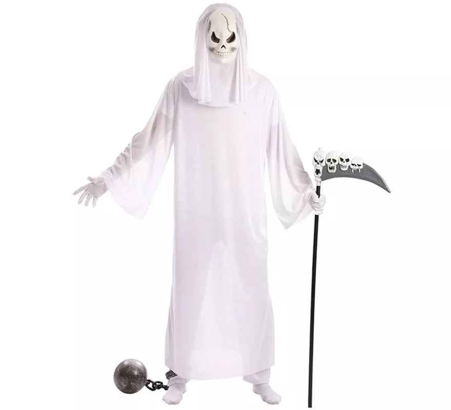 Translation missing: fr.Disfraz de Fantasma blanco con Máscara para hombre