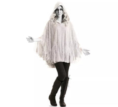 Déguisement Fantôme avec Poncho femme
