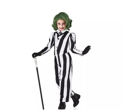 Costume fantôme noir et blanc fille