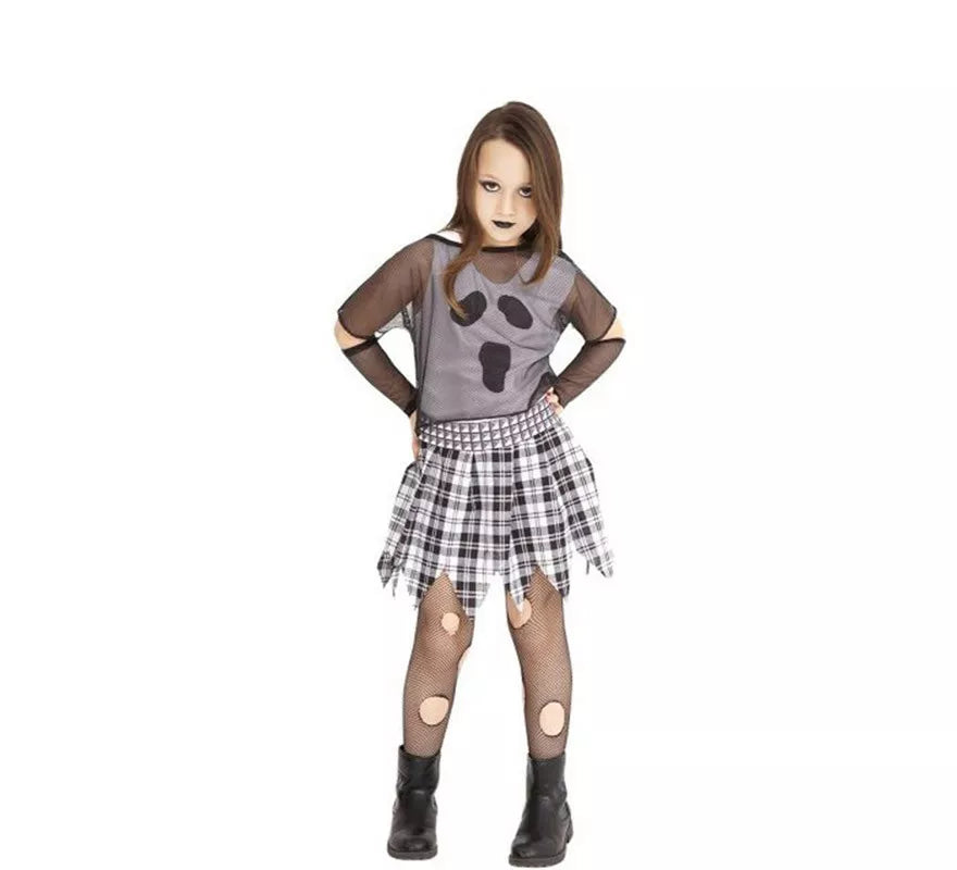 Disfraz de Fantasma Punky para niña