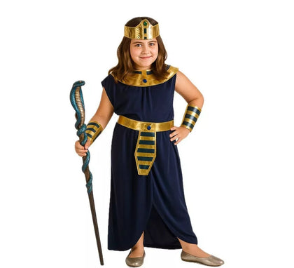 Disfraz de Faraona azul para niña
