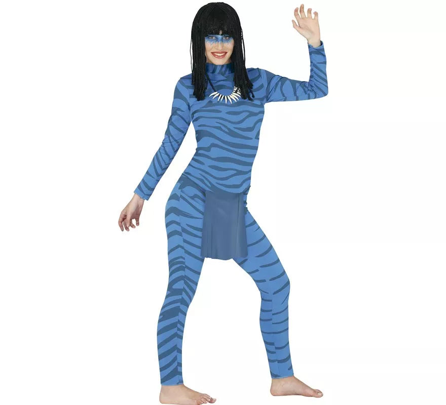 Translation missing: fr.Disfraz de Felina Azul Extraterreste para mujer