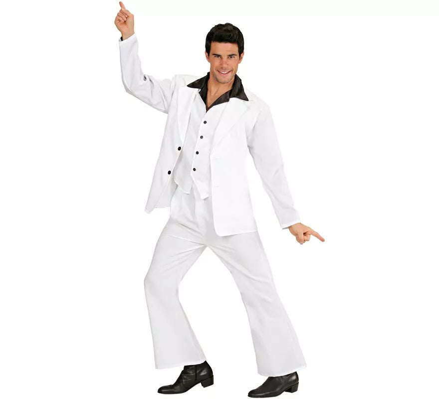 Translation missing: fr.Disfraz de Fiebre Disco en traje blanco para hombre