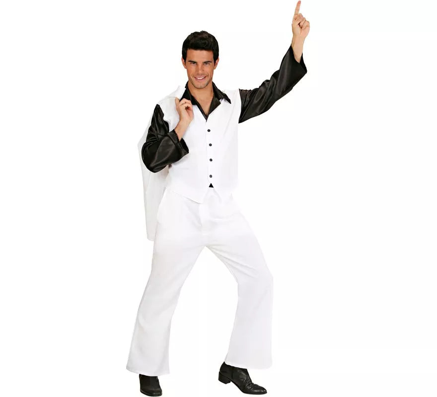Translation missing: fr.Disfraz de Fiebre Disco en traje blanco para hombre