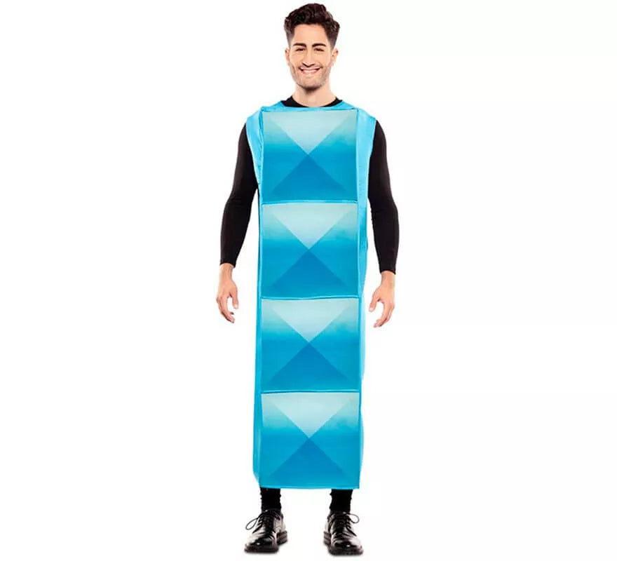 Translation missing: fr.Disfraz de Figura de Tetris Azul Claro para adultos