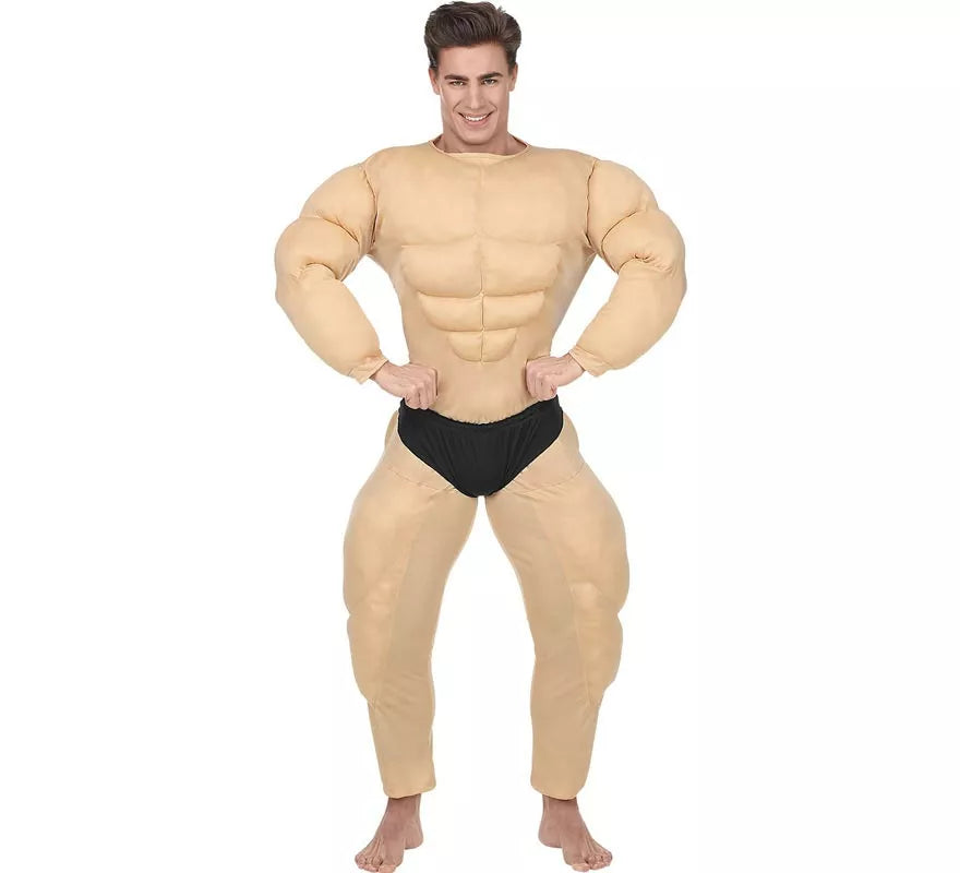 Disfraz de Fisicoculturista musculoso con calzón para hombre