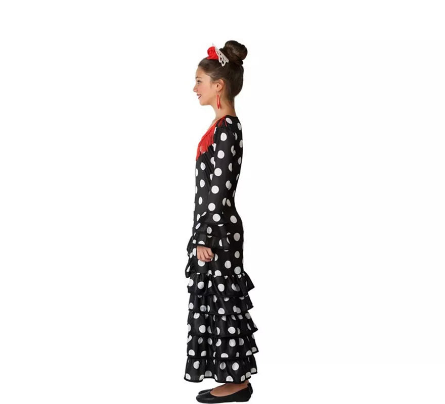 Translation missing: fr.Disfraz de Flamenca Negro para niña
