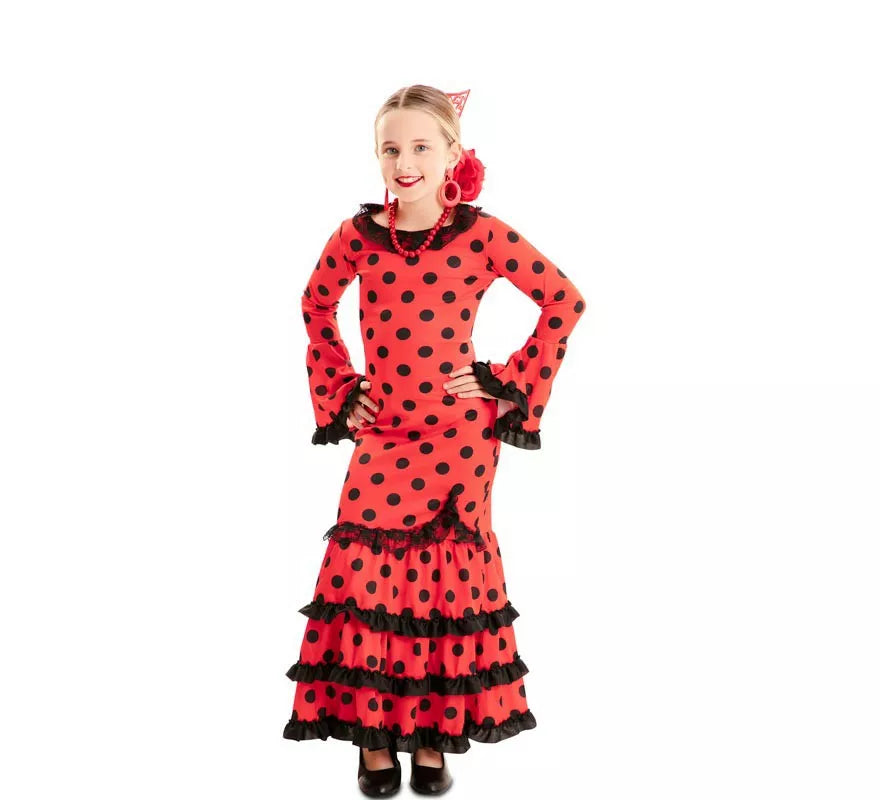 Translation missing: fr.Disfraz de Flamenca Roja para niña