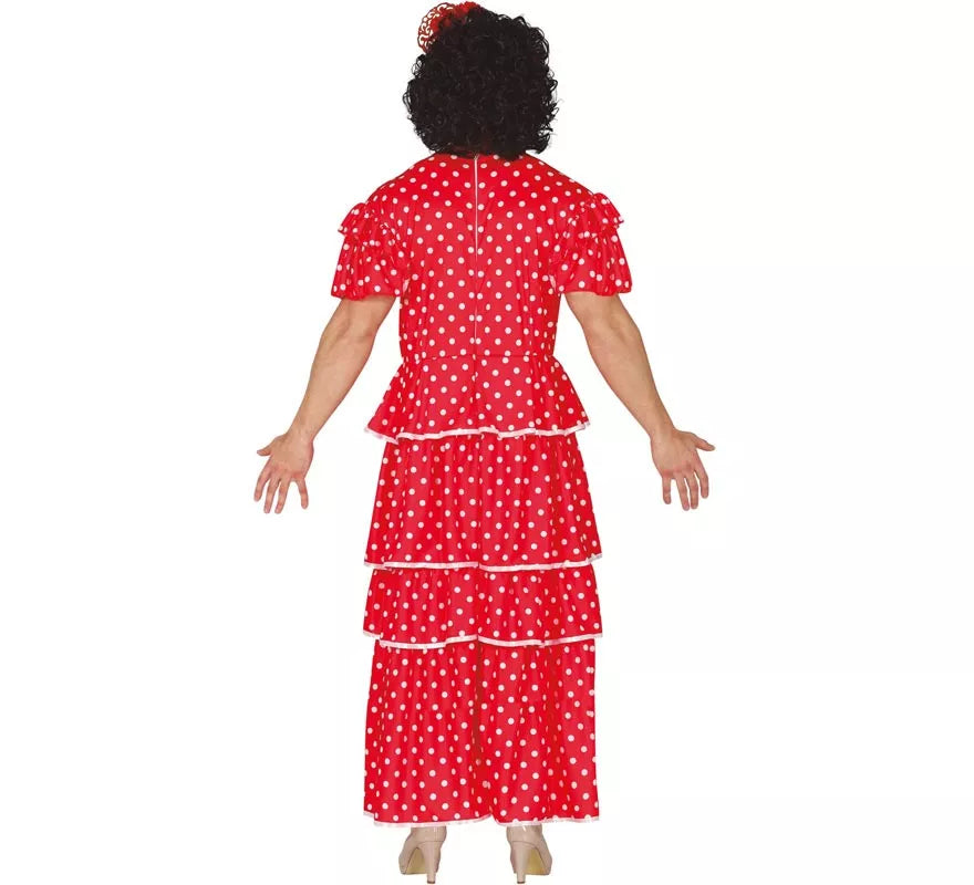 Translation missing: fr.Disfraz de Flamenca Rojo a Lunares para hombre