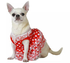 Déguisement flamenco rouge pour chien