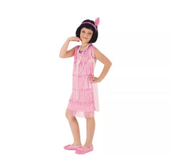 Déguisement de Flapper ou Charleston Rose pour fille