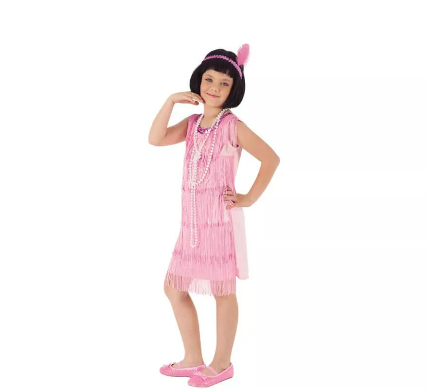 Translation missing: es.Disfraz de Flapper Charlestón Rosa para niña