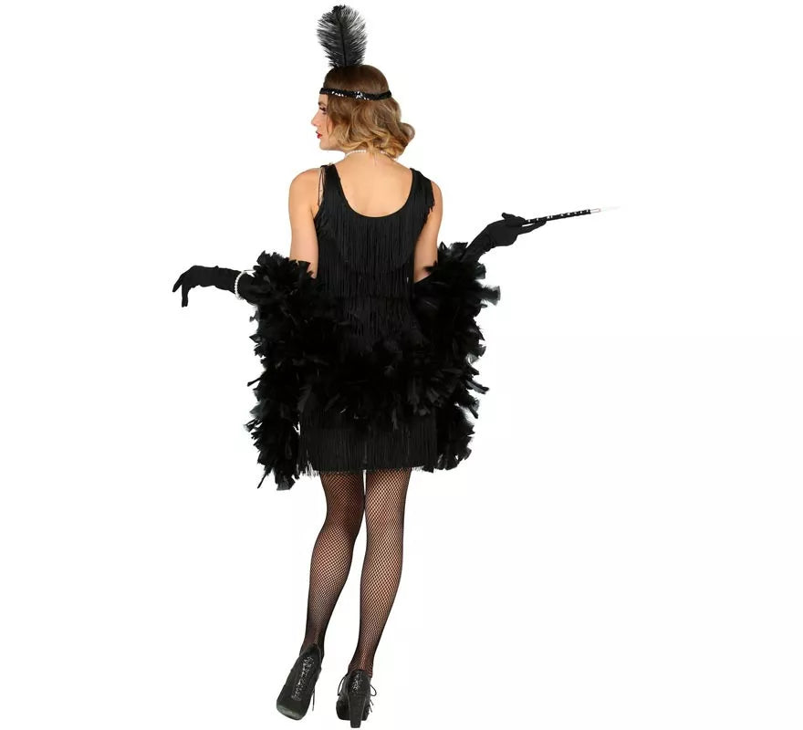 Translation missing: fr.Disfraz de Flapper de los años 20 negro para mujer