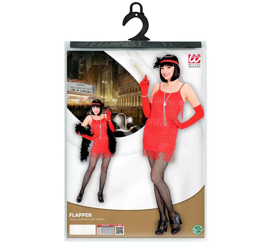 Translation missing: fr.Disfraz de Flapper rojo clásico para mujer
