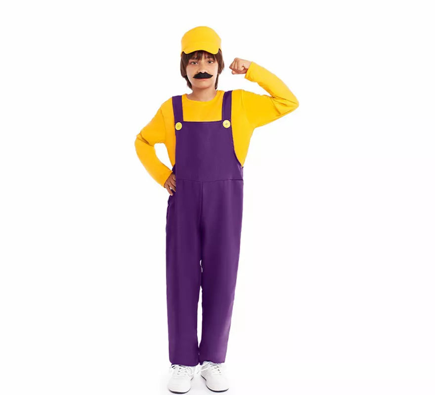 Disfraz de Fontanero amarillo para niño