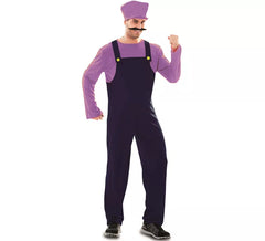 Déguisement plombier violet homme