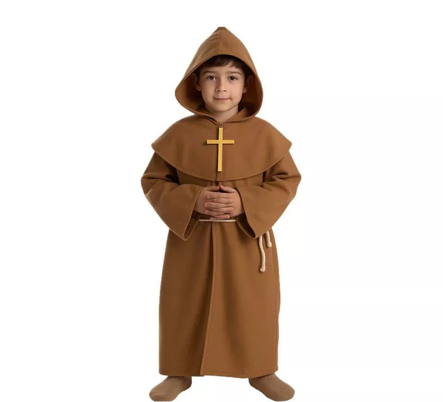 Translation missing: es.Disfraz de Fraile Marrón para niños