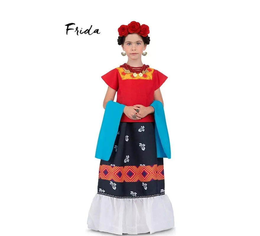 Translation missing: fr.Disfraz de Frida Kahlo Clásica con tocado para bebé y niña