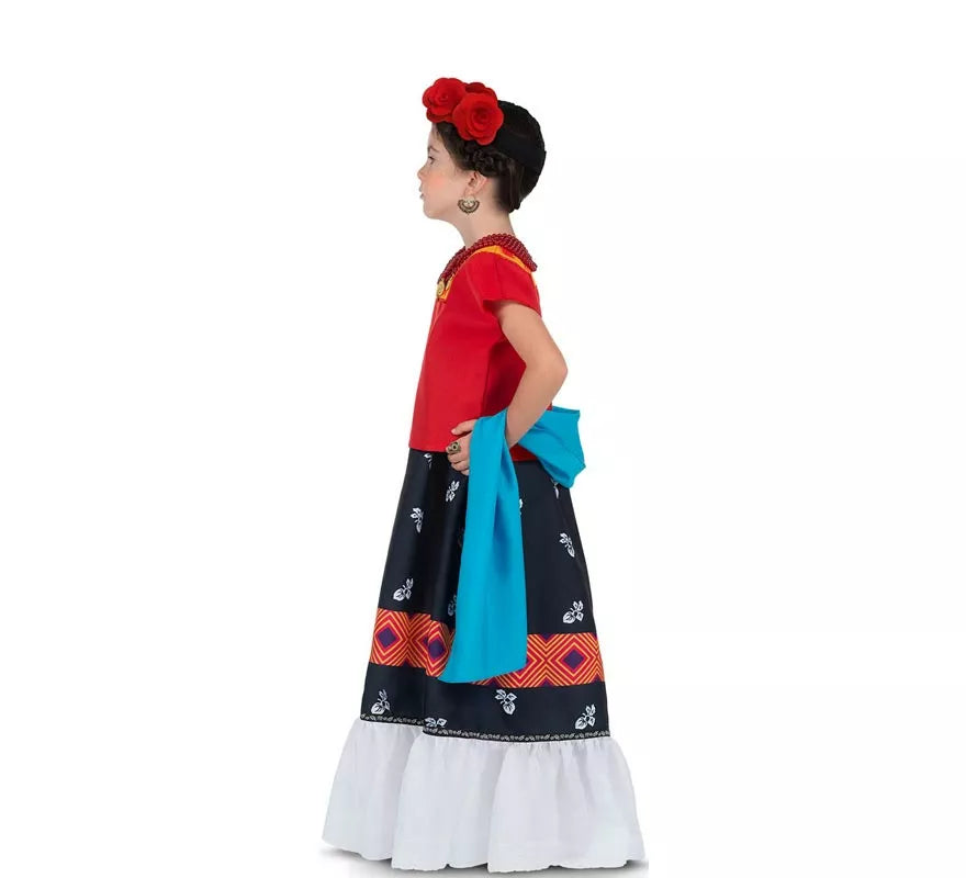 Translation missing: fr.Disfraz de Frida Kahlo Clásica con tocado para bebé y niña