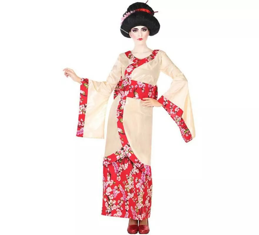 Translation missing: fr.Disfraz de Geisha con Flores para mujer