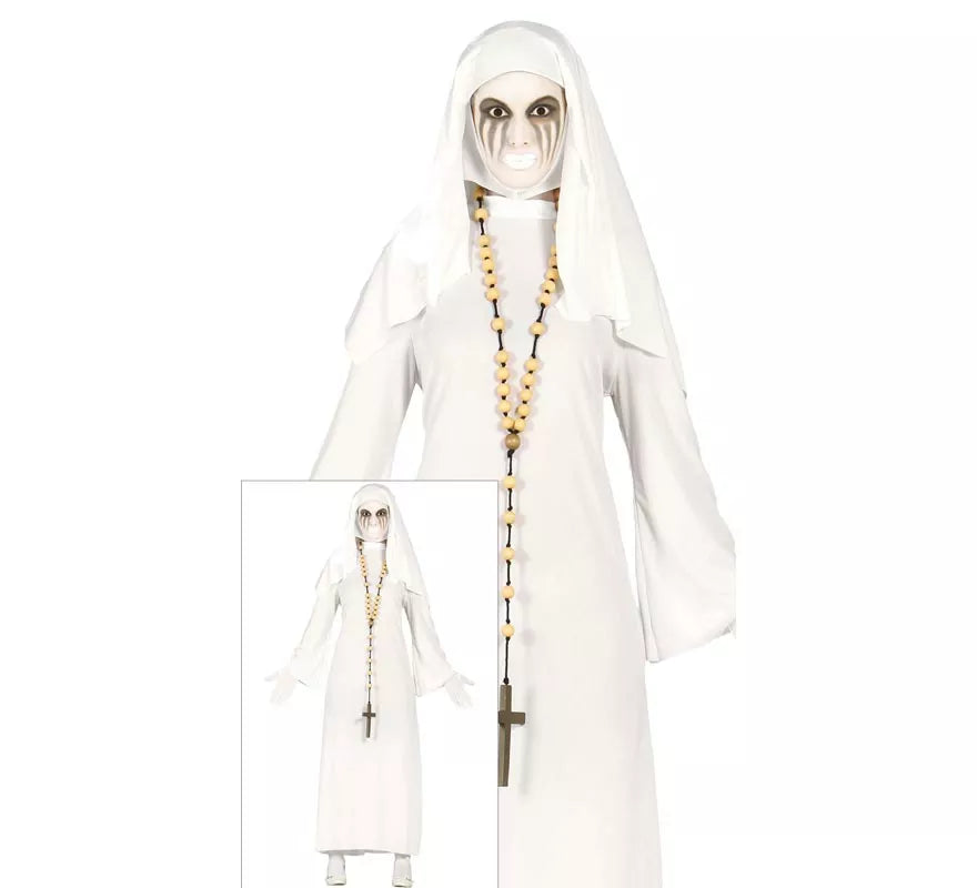 Translation missing: fr.Disfraz de Ghost Monja blanca para mujer en Halloween