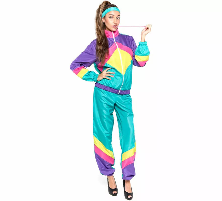 Disfraz de Gimnasta Chándal Retro para mujer